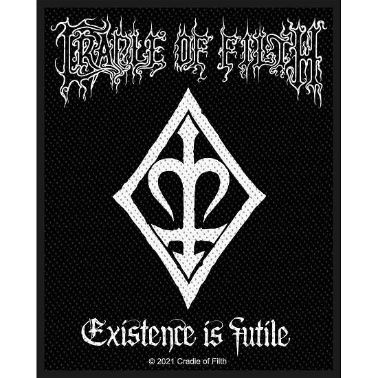 Cradle Of Filth Standard Woven Patch: Existance Is Futile - Cradle Of Filth - Merchandise - PHD - 5056365714187 - 3. desember 2021