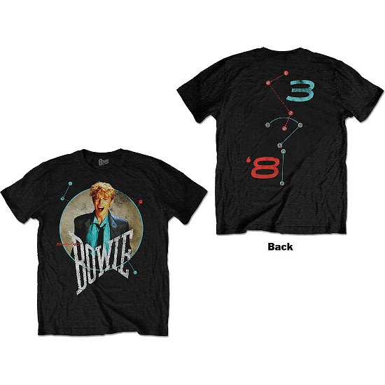 David Bowie Unisex T-Shirt: Circle Scream (Back Print) - David Bowie - Koopwaar -  - 5056368669187 - 