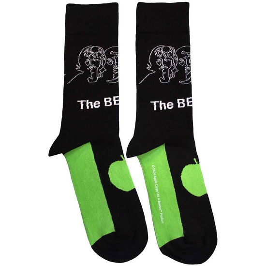 Cover for The Beatles · The Beatles Unisex Ankle Socks: White Album Faces Outlines &amp; Apple (CLOTHES) (2024)