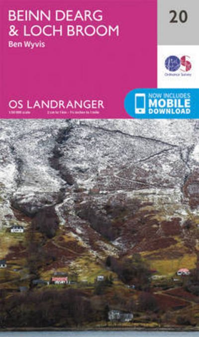 Cover for Ordnance Survey · Beinn Dearg &amp; Loch Broom, Ben Wyvis - OS Landranger Map (Landkart) [February 2016 edition] (2016)