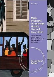 Cover for Gjerde, Jon (University of California, Berkeley) · Major Problems in American History, Volume II, International Edition (Paperback Bog) (2011)