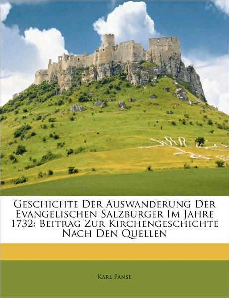 Cover for Panse · Geschichte Der Auswanderung Der E (Bog)