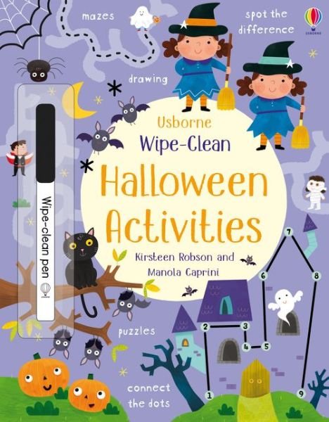 Wipe-Clean Halloween Activities: A Halloween Book for Children - Wipe-clean Activities - Kirsteen Robson - Livros - Usborne Publishing Ltd - 9781474981187 - 3 de setembro de 2020