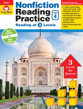 Cover for Evan-Moor Educational Publishers · Nonfiction Reading Practice, Grade 4 (Paperback Book) (2017)