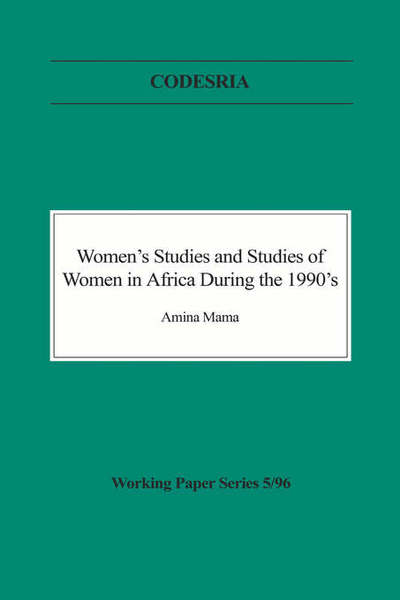 Cover for Amina Mama · Women's Studies and Studies of Women in Africa During the 1990s (Taschenbuch) (2000)