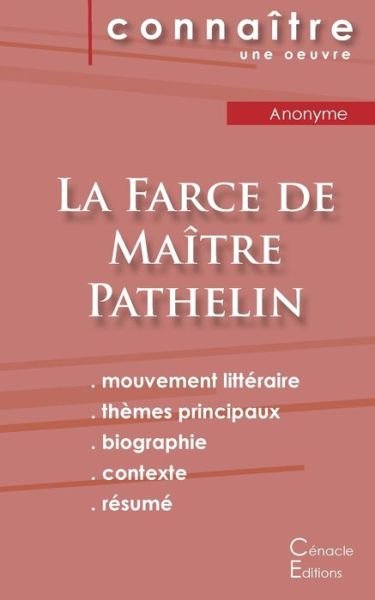 Cover for Anonyme · Fiche de lecture La Farce de Maitre Pathelin (Analyse litteraire de reference et resume complet) (Paperback Bog) (2022)