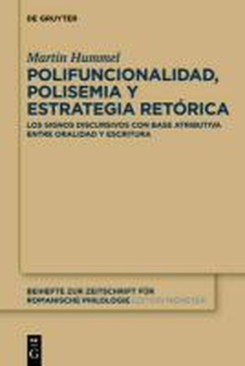 Cover for Hummel · Polifuncionalidad, polisemia y e (Book) [Spanish edition] (2012)