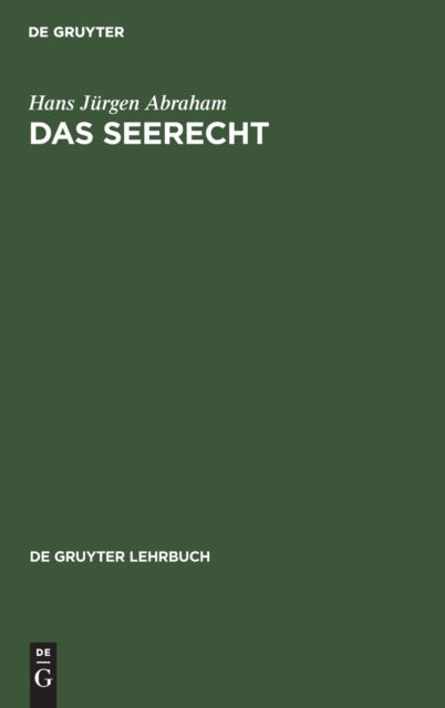Cover for Hans Jurgen Abraham · Das Seerecht (Gebundenes Buch) (1968)