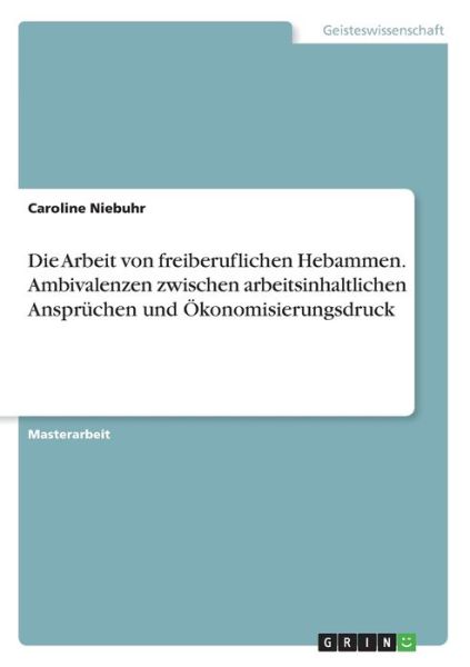 Cover for Niebuhr · Die Arbeit von freiberuflichen (Book)