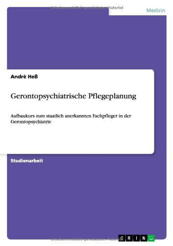 Cover for Heß · Gerontopsychiatrische Pflegeplanung (Book) [German edition] (2010)