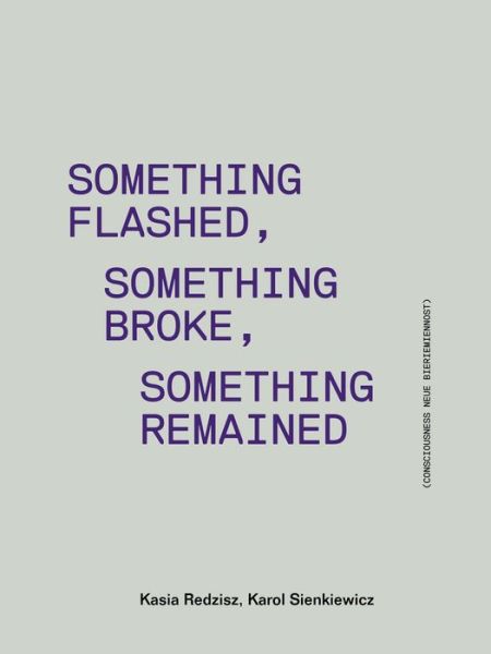 Cover for Kasia Redzisz · Something Flashed, Something Broke, Something Re – Consciousness Neue Bieriemiennost (Paperback Book) (2014)