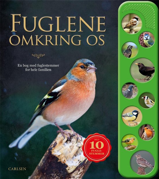 Cover for . · Fuglene omkring os - En bog med fuglestemmer for hele familien (Cardboard Book) [1e uitgave] (2020)