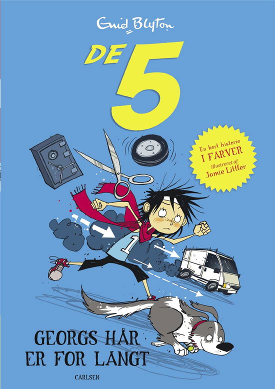 Cover for Enid Blyton · De 5 - illustreret: De 5 - Georgs hår er for langt (illustreret) (Bound Book) [1st edition] (2021)