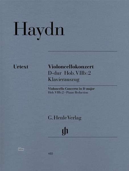 Violoncellokonz.D-Dur,Kl.HN418 - J. Haydn - Kirjat - SCHOTT & CO - 9790201804187 - perjantai 6. huhtikuuta 2018