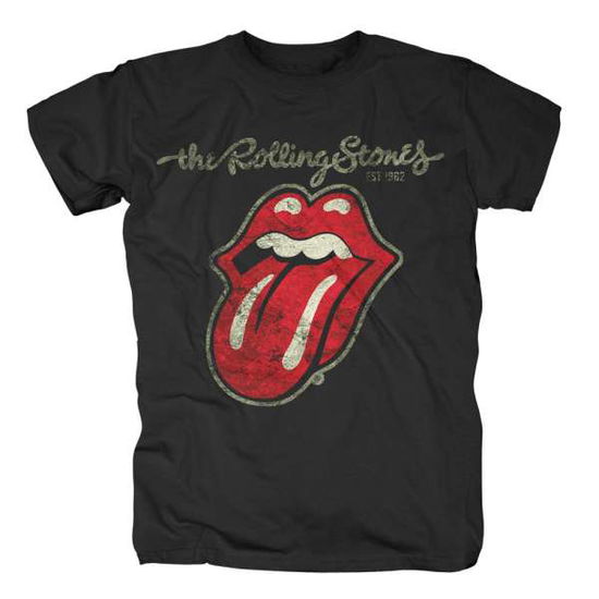 Cover for The Rolling Stones · Plastered Tongue,t-shirt,größe L,schwarz (MERCH) (2018)