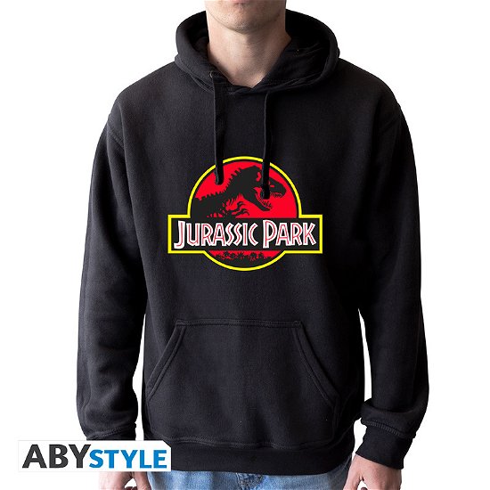 JURASSIC PARK - Hoodie - Logo man without zip bl - Jurassic Park - Merchandise - ABYstyle - 3665361085188 - 