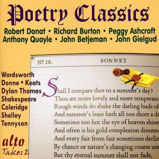Poetry Classics / Great Voices - Donat / Gielgud / Quinn / Burton / Etc - Música - ALTO TAKE 2 - 5055354419188 - 25 de octubre de 2010