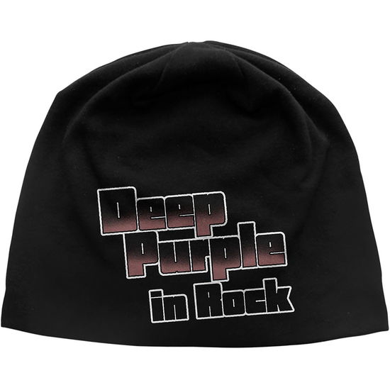 Deep Purple Beanie Hat: In Rock (Black) - Deep Purple - Produtos - - 5056365733188 - 24 de março de 2025