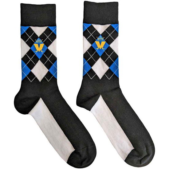 Cover for Madness · Madness Unisex Ankle Socks: Crown &amp; M Blue Diamond (UK Size 7 - 11) (TØJ) [size M]