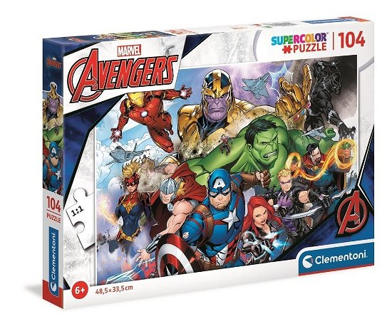Cover for Clementoni · Puslespil Avengers, Super 104 brikker (Jigsaw Puzzle) (2023)