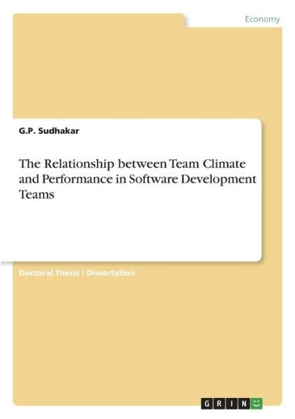 Cover for Sudhakar · The Relationship between Team (Book)