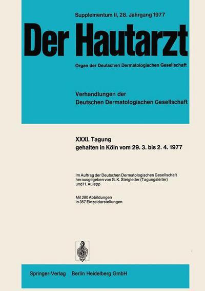 Cover for G K Steigleder · 31 Tagung: Papers (N/A) (1977)