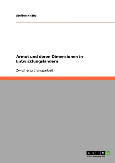 Cover for Knäbe · Armut und deren Dimensionen in En (Bok) [German edition] (2007)
