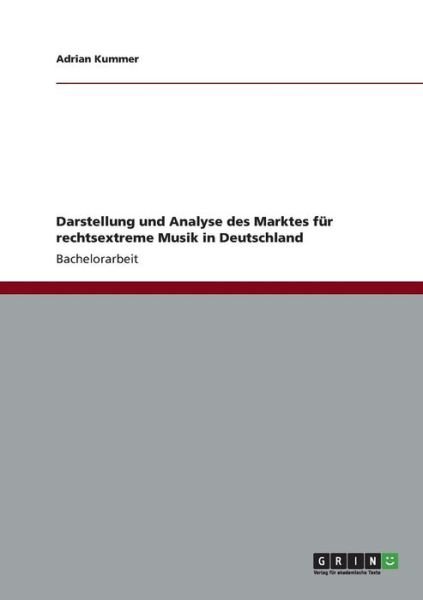Cover for Kummer · Darstellung und Analyse des Mark (Bog) (2012)