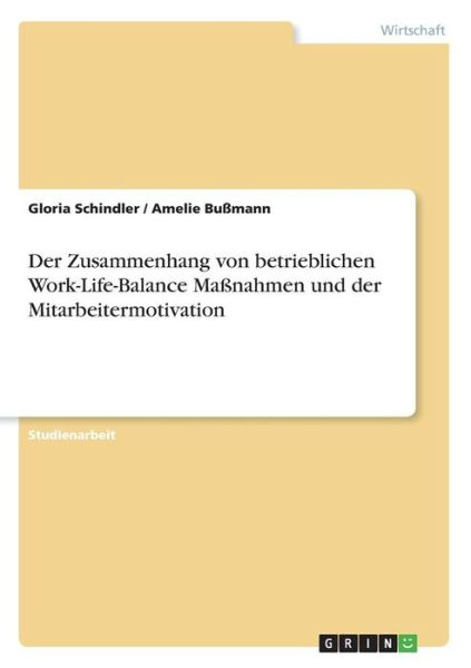 Cover for Schindler · Der Zusammenhang von betriebl (Book)