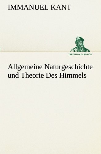 Cover for Kant · Allgemeine Naturgeschichte und The (Bok) [German edition] (2013)