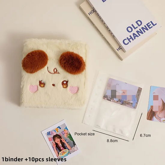 Cover for CARTOON PLUSH FLUFFY BINDER SLEEVES ALBUM · Cute Plush Cartoon Puppy Square Photo Album (Argolas) [Beige Puppy edition] (2024)