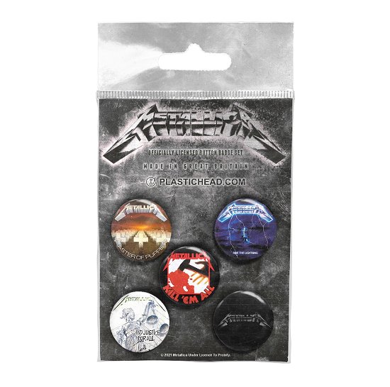 Albums 1983-1991 Button Badge Set - Metallica - Merchandise - PHM - 0803341562189 - February 11, 2022