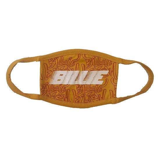 Billie Eilish Face Mask: Racer Logo & Graffiti Yellow - Billie Eilish - Merchandise -  - 5056368652189 - 