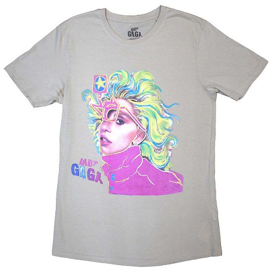 Lady Gaga Unisex T-Shirt: Colour Sketch - Lady Gaga - Koopwaar -  - 5056737245189 - 