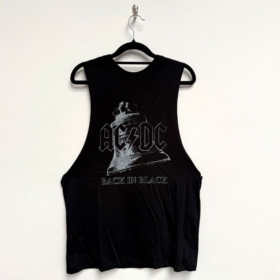 AC/DC Unisex Vest T-Shirt: Back In Black Bell (Black) - AC/DC - Produtos - - 5056821098189 - 12 de fevereiro de 2025
