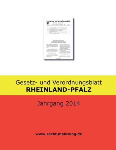 Cover for Recht Fur Deutschland · Gesetz- Und Verordnungsblatt Rheinland-pfalz (Pocketbok) (2015)