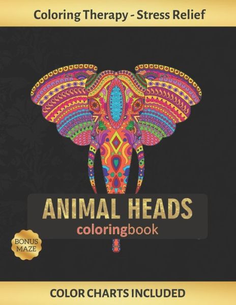 Cover for Inspired Colors · Animal Heads Coloring Book (Taschenbuch) (2019)