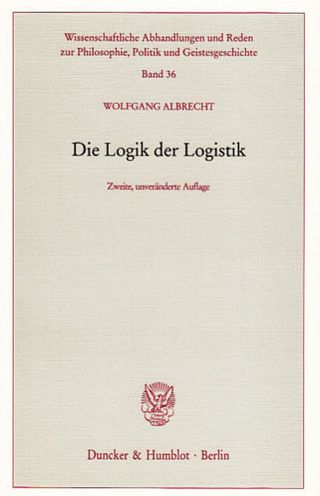 Cover for W. Albrecht · Logik der Logistik (Book) (2005)