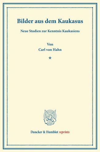 Cover for Hahn · Bilder aus dem Kaukasus. (Book) (2013)