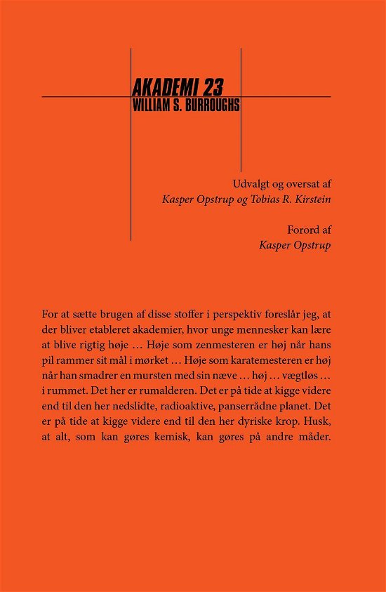 Cover for William S. Burroughs · Akademi 23 (Taschenbuch) [1. Ausgabe] (2014)