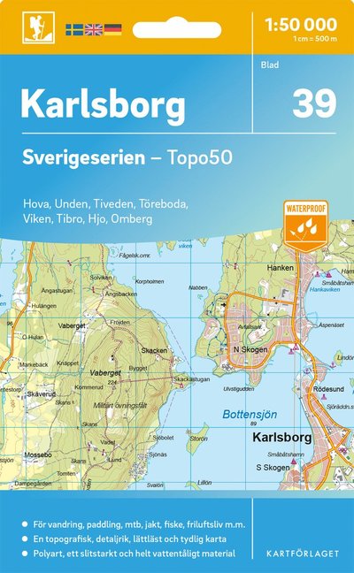 Cover for Karlsborg - Sverigeserien Topo50 (Map) (2025)