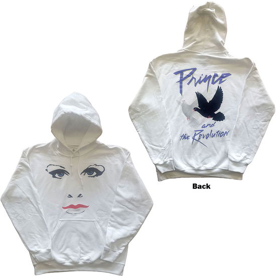 Prince Unisex Pullover Hoodie: Faces & Doves (Back Print) - Prince - Merchandise -  - 5056368667190 - April 21, 2021