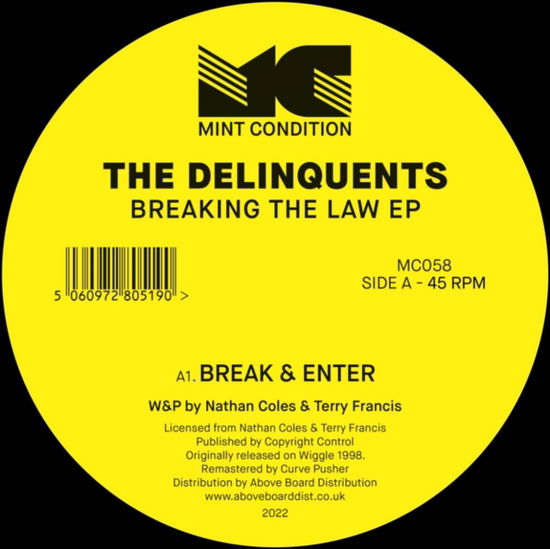 Cover for Delinquents · Breaking The Law Ep (LP) (2023)