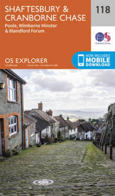Shaftesbury, Cranbourne Chase, Poole, Wimbourne Minster and Blandford - OS Explorer Map - Ordnance Survey - Livros - Ordnance Survey - 9780319243190 - 16 de setembro de 2015