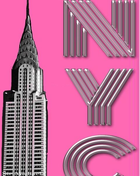 Cover for Sir Michael Huhn · Hot Pink New York City Chrysler Building creative drawing journal (Paperback Book) (2019)