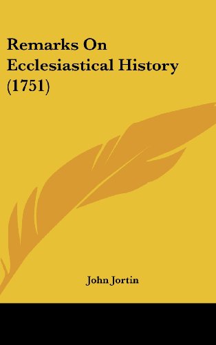 Cover for John Jortin · Remarks on Ecclesiastical History (1751) (Gebundenes Buch) (2008)