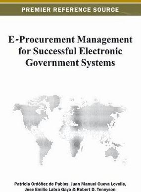 Cover for Patricia Ordóñez De Pablos · E-procurement Management for Successful Electronic Government Systems (Hardcover Book) (2012)