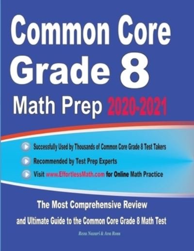 Cover for Ava Ross · Common Core Grade 8 Math Prep 2020-2021 (Paperback Book) (2020)