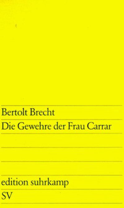 Cover for Bertolt Brecht · Edit.Suhrk.0219 Brecht.Gewehre d.Frau (Bog)