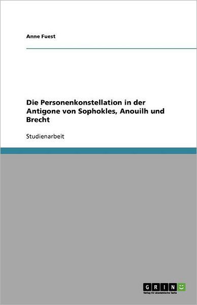 Cover for Fuest · Die Personenkonstellation in der (Bog) [German edition] (2013)